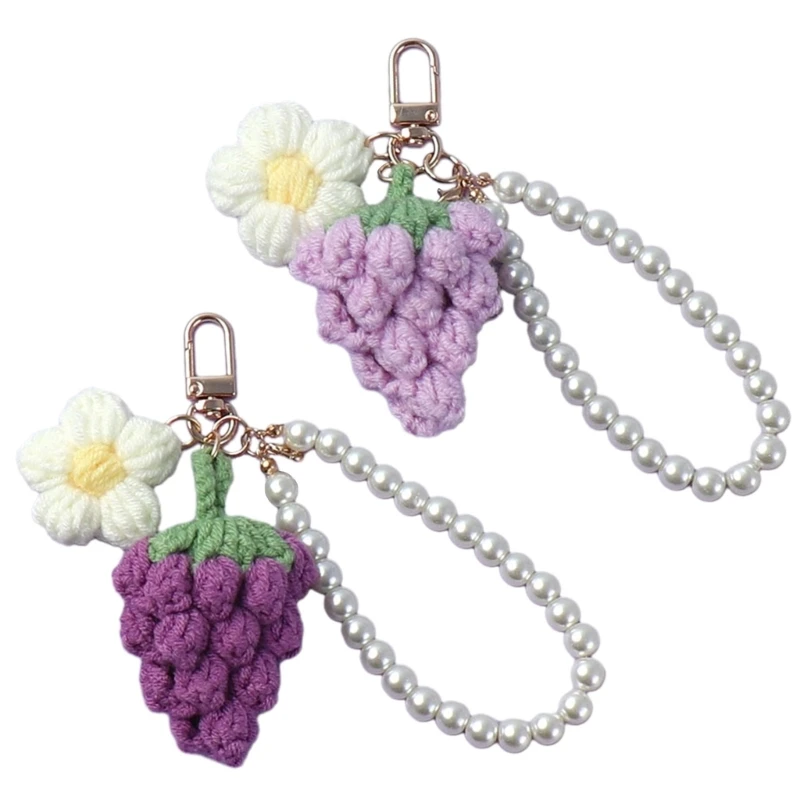 

Красивый шерстяной кулон-брелок с виноградом, аксессуар, элегантные кольца из бисера, украшение 264E