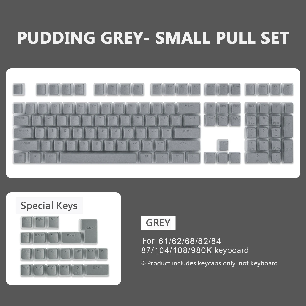 duas cores oem keycap translúcido para 61