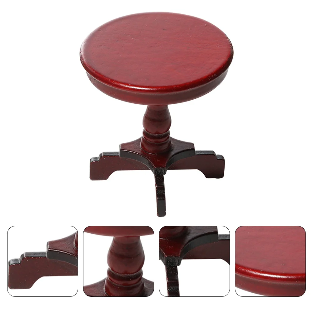 

1Pc Mini Furniture Mini Round Table Mini House Furniture Miniature Table
