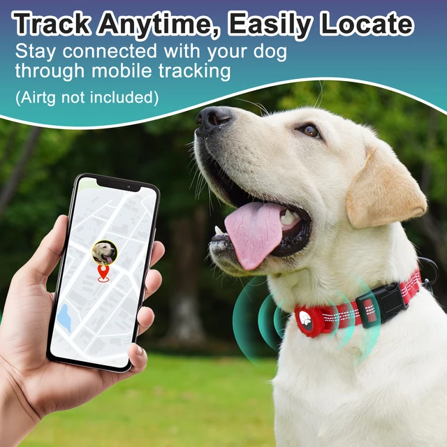 Dog Collar for Small to Large Dogs, Reflective Nylon No Pull Choke Collar with Locator Protective Cover, Metal D-Ring & No Buckl 2