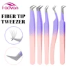 FADVAN Tweezers Gradient Purple Stainless Steel High Precision Anti-Static Tweezers For Eyelash Extensions 1 Pcs 1