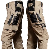 Wear Resistant Work Pant Man Multi-pocket Straight Cargo Trousers Outdoor Jogging Tactical Pants Spring Autumn Casual Trousers 2