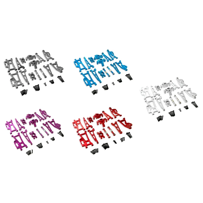 

RC Car Accessories Metal Swing Arm Steering Cup Upgrade Set For MJX Hyper Go 1/14 14209 14210 H14BM RC Car
