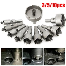 

3/5/10Pcs 16-50mm Hole Saw Set Carbide Tip Drill Bit Hole Saw for Metal Alloy Stainless Steel Cutter Metal Driiling Cutting