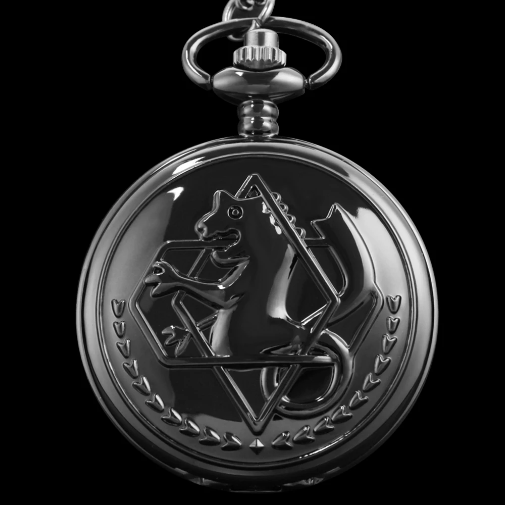 

Black Alchemy Magic Emblem with Chain Quartz Pocket Watch Vintage Necklace Jewelry Pendant for Men and Women Jewelry Gifts