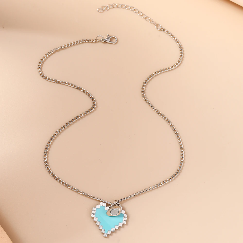 Aihua Niedliche Romantische Herzförmige Halskette für Frauen Liebliche Herzanhänger-Ketten Fröhliche Geburtstagsfeier Mädchen Kinder Schmuck Geschenke – Detail 4