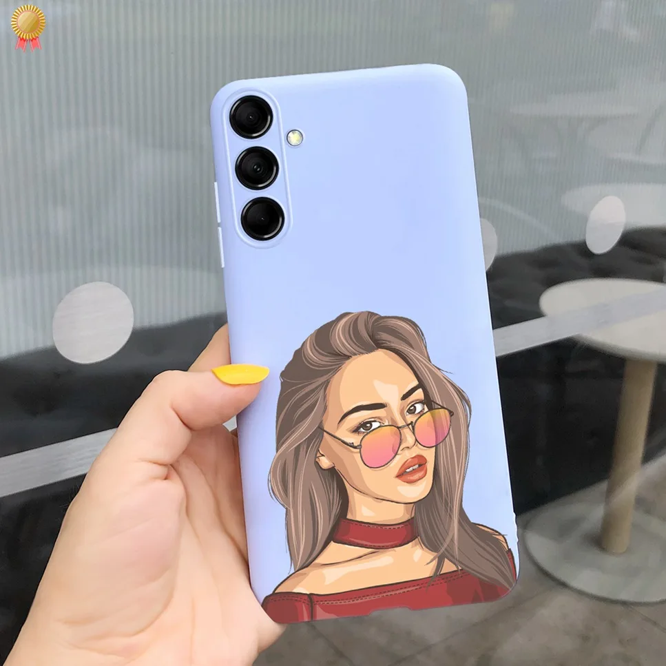 For Samsung F54 5G Cases Cute Cartoon Shockproof Black Pink Silicone For Samsung Galaxy F54 F54 5G Phone Case Bumper Funda