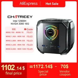 Chatreey TANK Mini PC Intel Core i9 12900H i7 12700H With Nvidia 3080 16G   Gaming Desktop Computer PCIE 4.0 Wifi 6 BT5.0