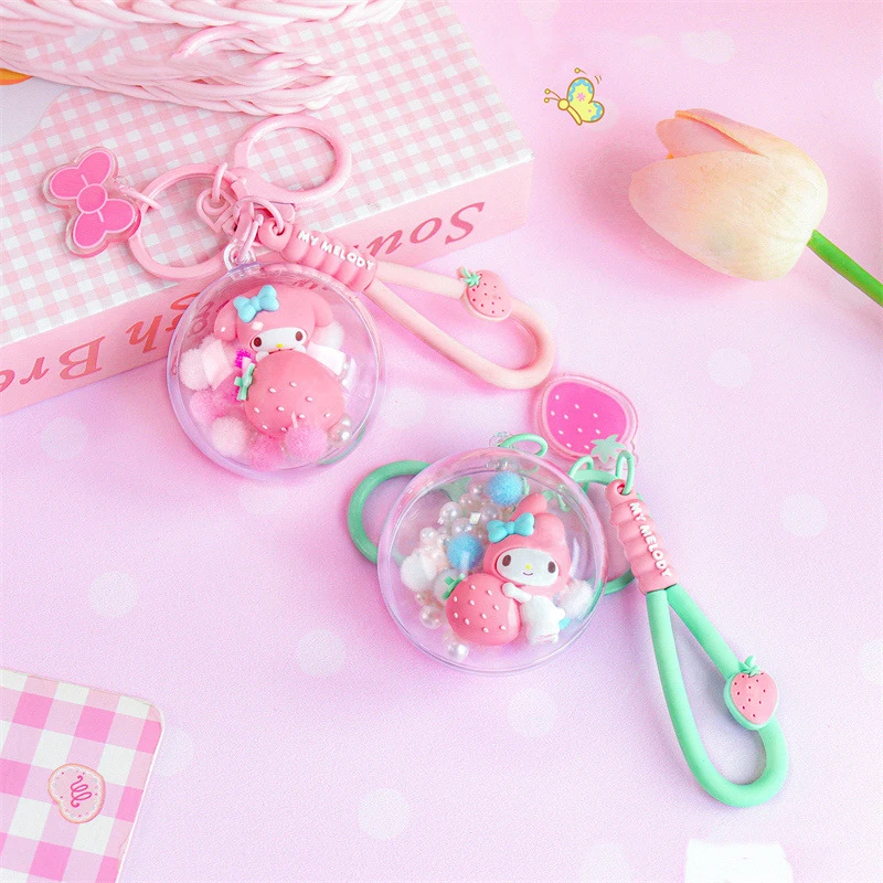 

Kawaii Sanrio My Melody, брелок, женская сумка, подвесные украшения, студенческий рюкзак, аксессуары, аниме фигурка, праздничный подарок