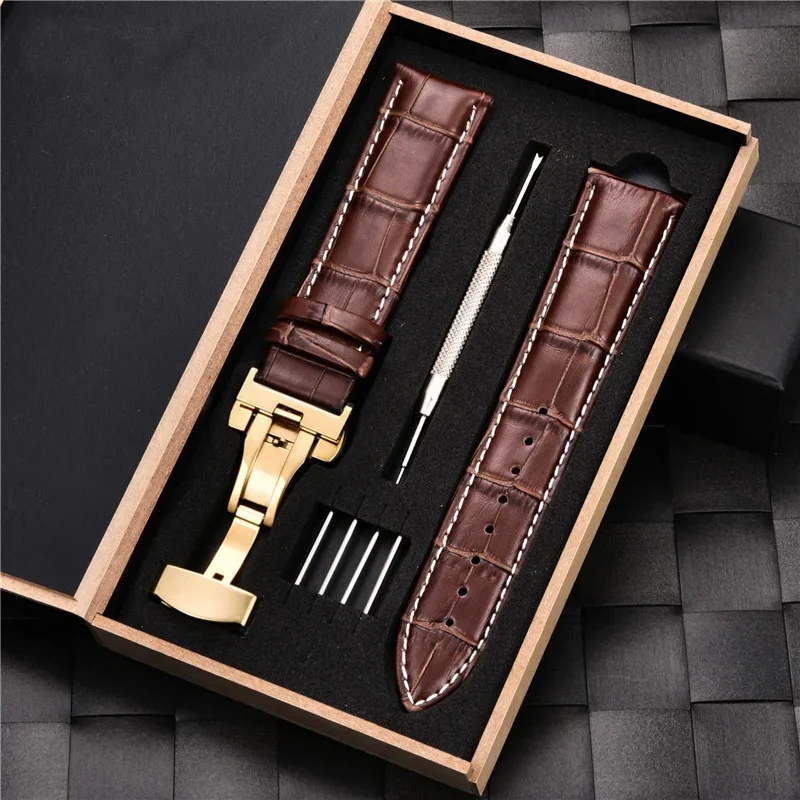 Premium Genuine Leather Watch Band Strap - Multiple Sizes Available