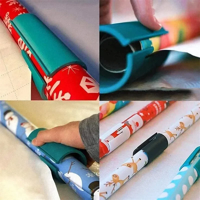 1Pcs Sliding Wrapping Paper Cutter Christmas Gift Wrap Paper Craft