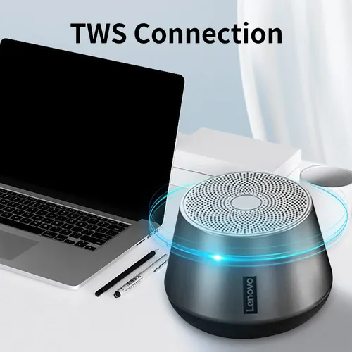 레노버 K3 프로 블루투스 스피커, 야외 휴대용 무선 확성기, 음악 플레이어, 마이크 포함, HiFi 스테레오 사운드 서브우퍼 2