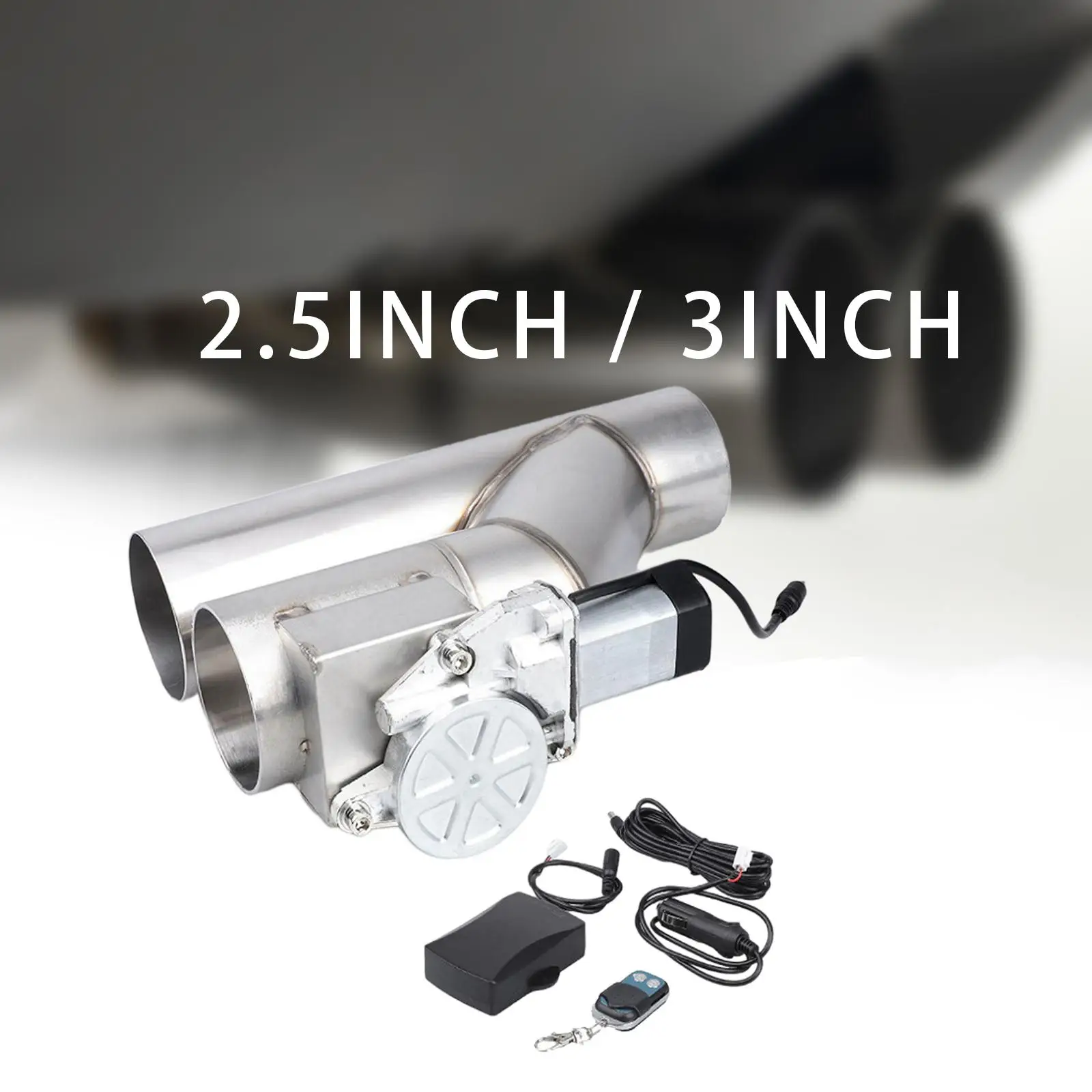 

Generic Electric Exhaust Pipe Kit Universal Automotive Accessories with Remote Controller Easy to Install Stainless Steel