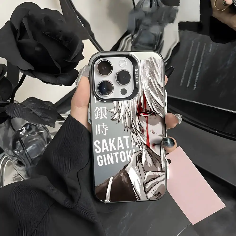 Anime Multicolor Matte Laser Metallic Aurora Phone Case