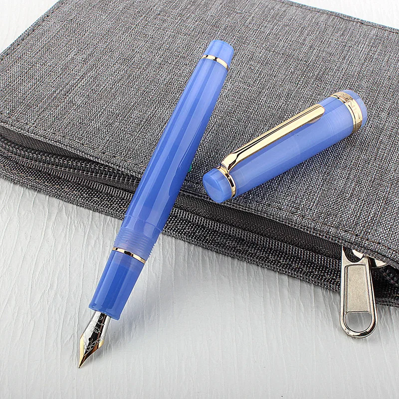 New Jinhao 82 Series Fountain Pen Acrylic F Nib School Office Supplies Business Writing Ink Pens Gold Clip Transparent Series