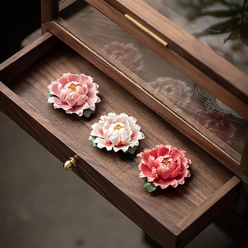 Ceramic Incense Burner Stick Holder for Aromatherapy, Differents Shape of Flower, Tea Pet, Peony, Cha Dao Tearoom, Yoga Access