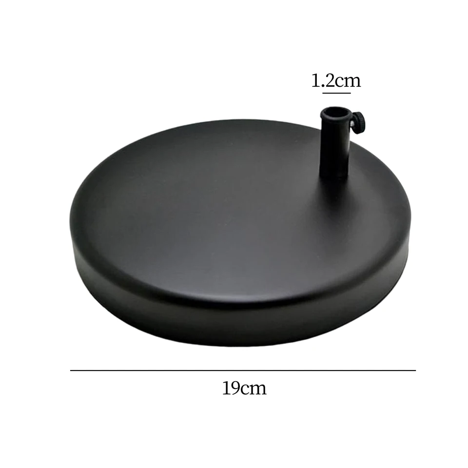 Base De Plástico Para Lámpara De Pie O Escritorio - Peso Pesado, 19x19 Cm, Color Negro