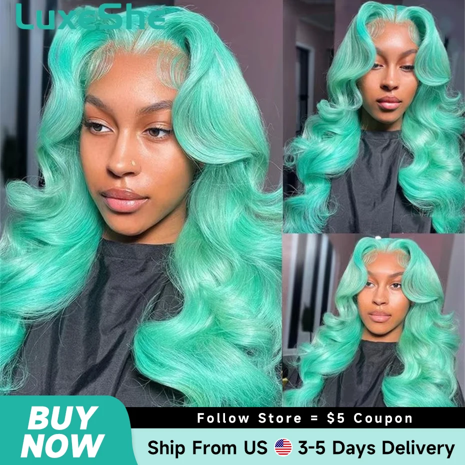 Vibrant Mint Green Wig Design in HD Vibrant Mint Green Wig Design in HD