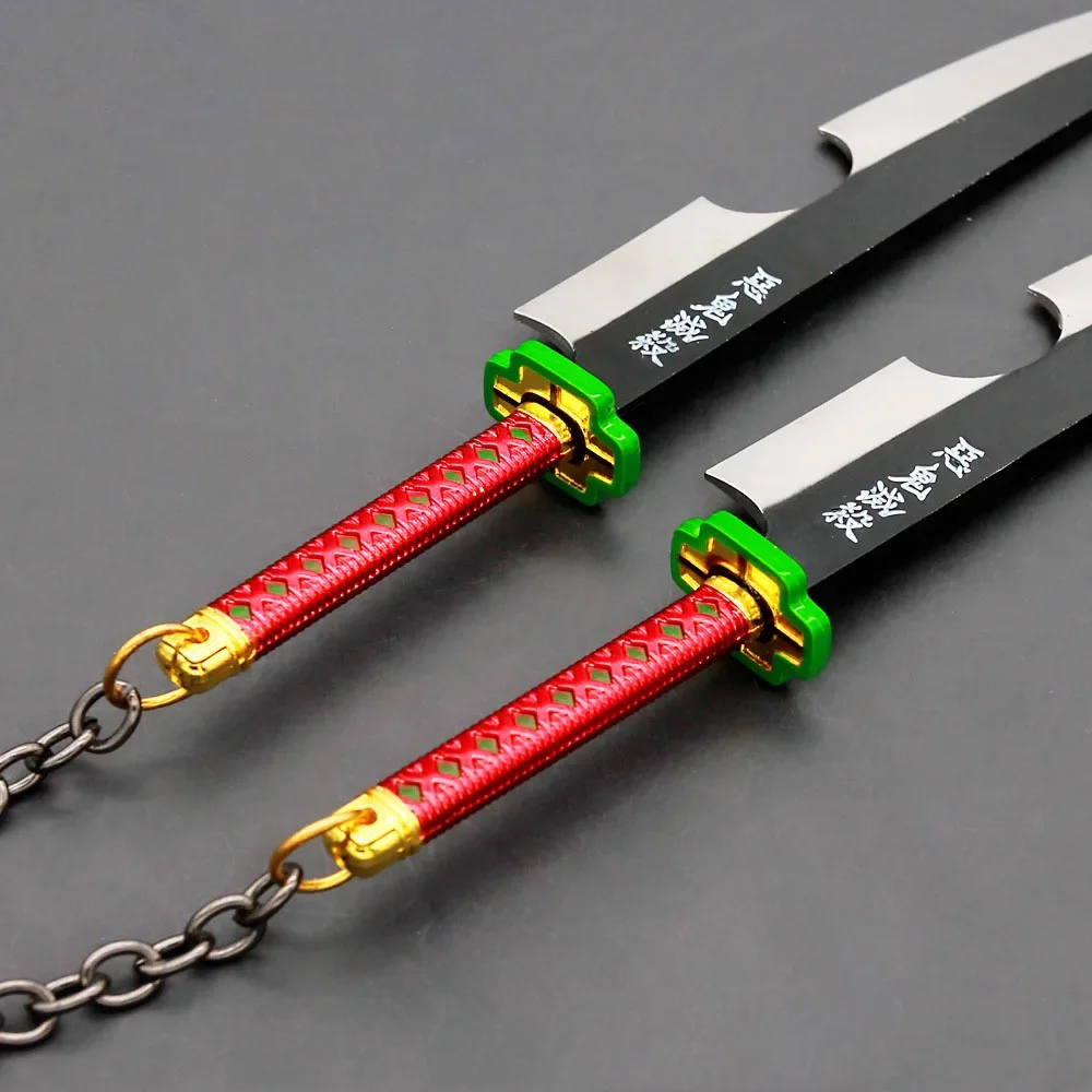Demon killer Weapon Uzui Tengen Nichirin Blade The Sound Hashira Anime Peripheral Katana Sword Metal Weapon Model Boys Gift Toys 3