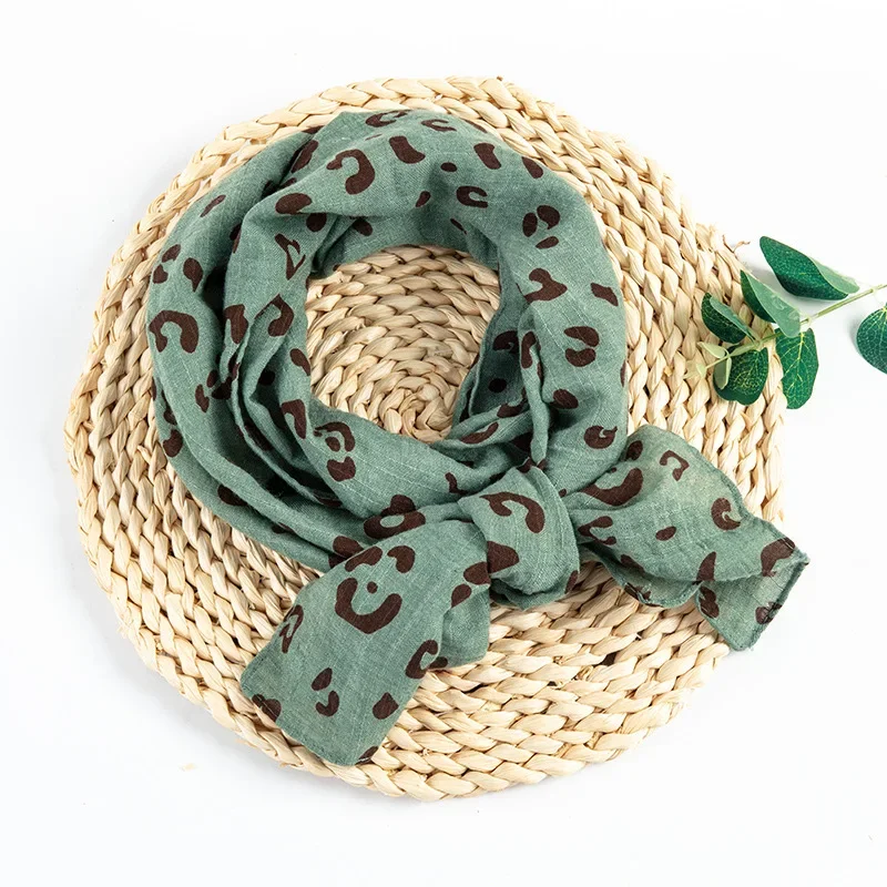 Matagorda Children's Scarf Fashion Folwer Pringting Thin Cotton Linen Kid Scarves Baby Neckerchief Collar Cute Accessory TWEET children scarf
