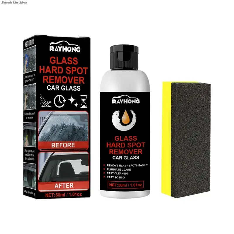 

50ml Car Glass Oil Film Removal Paste Deep Cleaning Polishing Glass Cleaner Car Windshield Household Glass Water Stain Remover