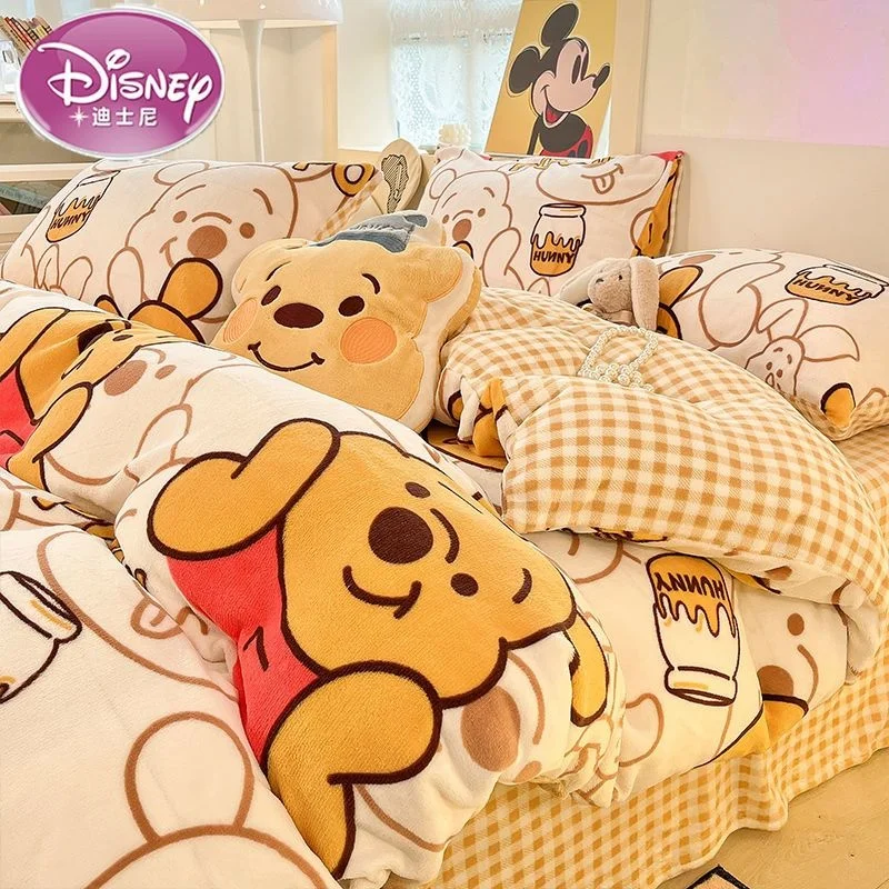 Disney Milk Velvet Single Quilt Cover Winter Thickening Warm Anti