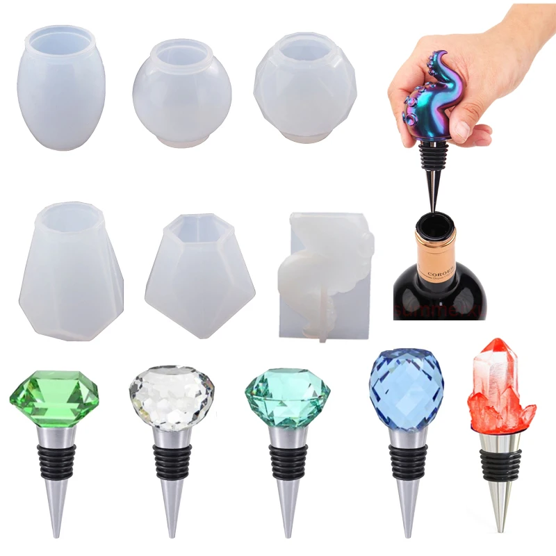Silicone Mold Stopper Resin Wine Bottle Stopper Silicone Mold 1 Set