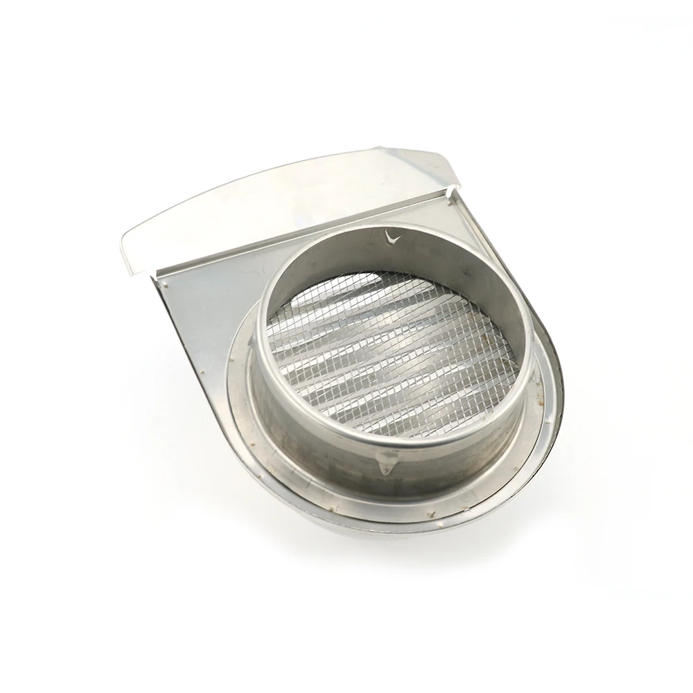 100mm 150mm 201 Stainless Steel Wall Air Vent Hood Ducting Anti-Corrosion Exhaust Grille for Wall Air Outlet Cover