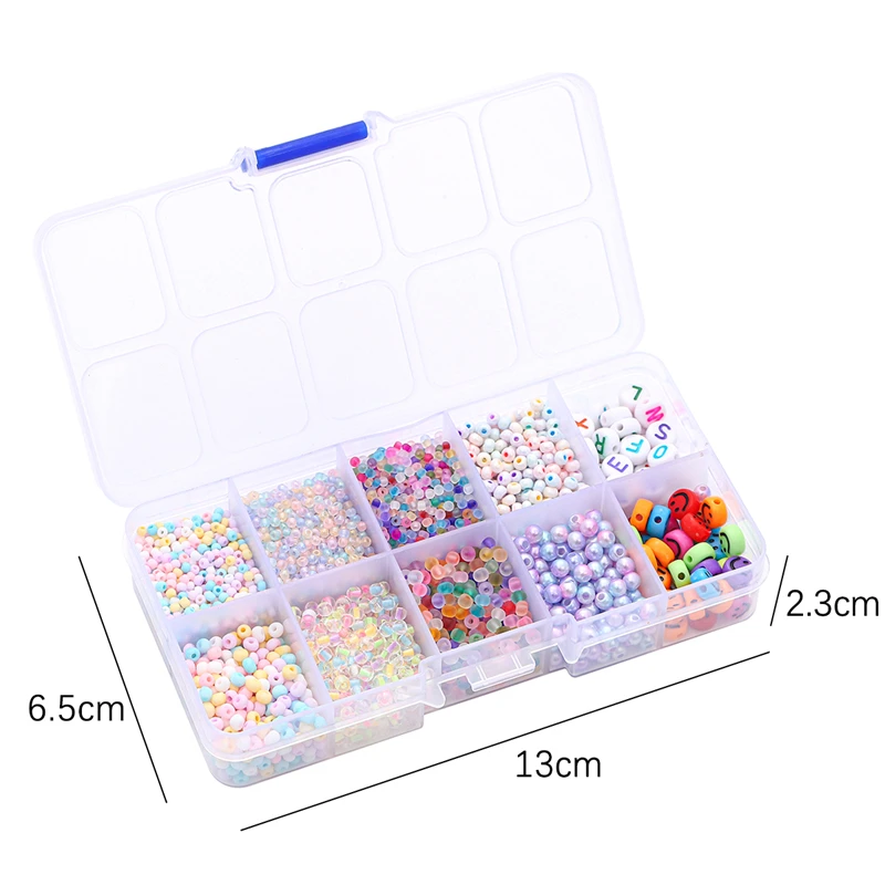 10 Colors Czech Crystal Glass Seed Beads Set,Jewelry Making Kit,Alphabet Letter Beads Box,Handmade DIY Earring,Bracelet,Rings