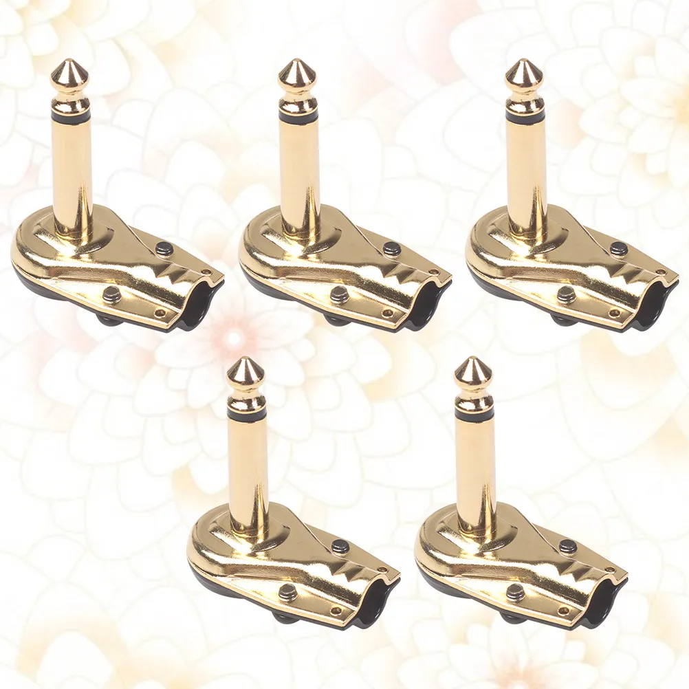 5Pcs 6.35mm 용접 플러그 효과 페달 커넥터 페달 절약용 기타 액세서리용 견고한 교체 어댑터