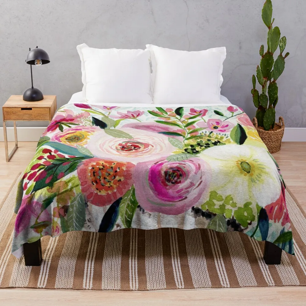 

Dance of Flowers Throw Blanket Fuzzy Blanket Softest Blanket