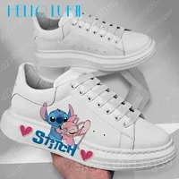 Lilo Stitch Couple Fashion Men Women casual Shoes Male Platform Sneakers Girls Casual kateboarding Shoes flats 3D graffiti 5