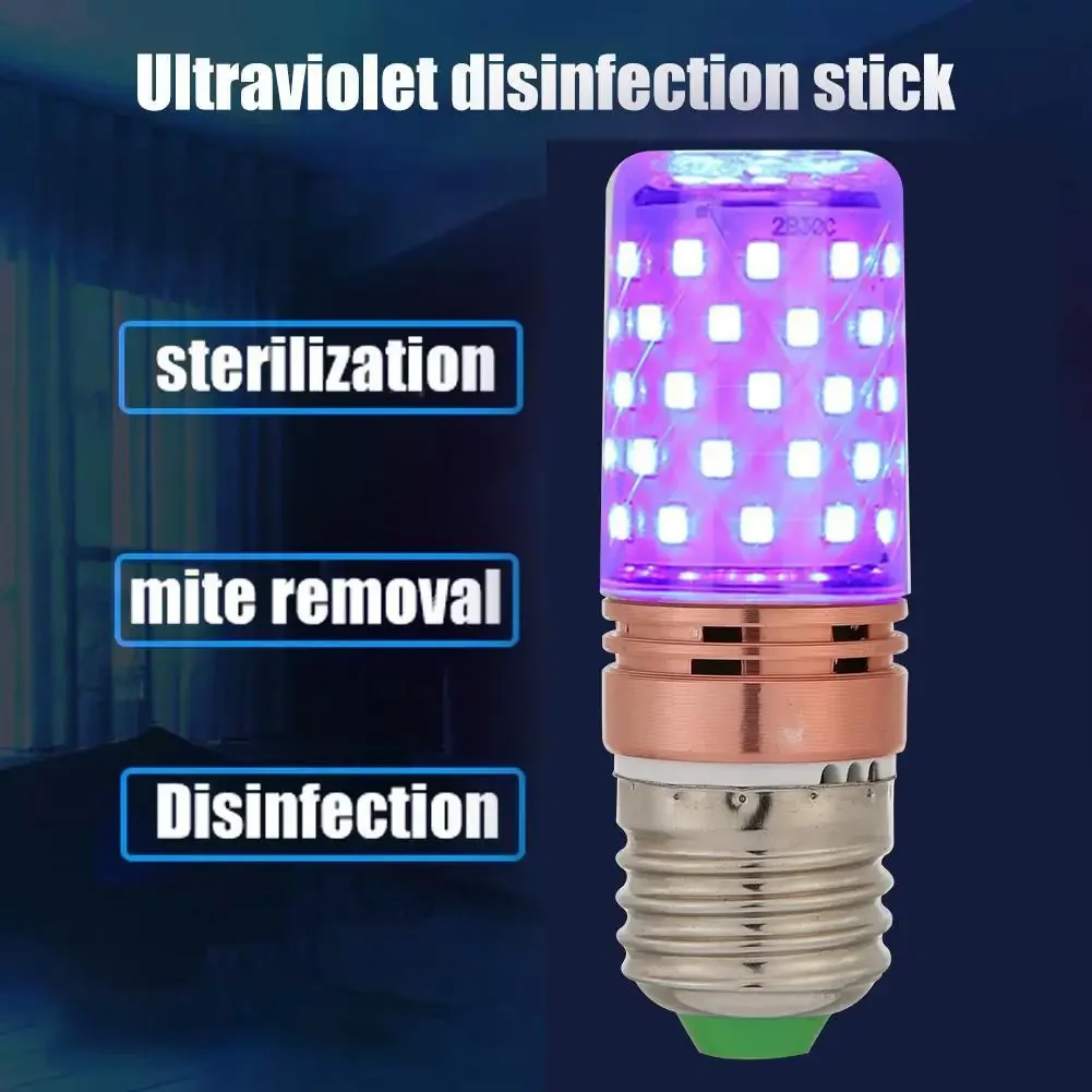 UV Disinfection Lamp Kill Dust E27 60 LED UVC Germicidal