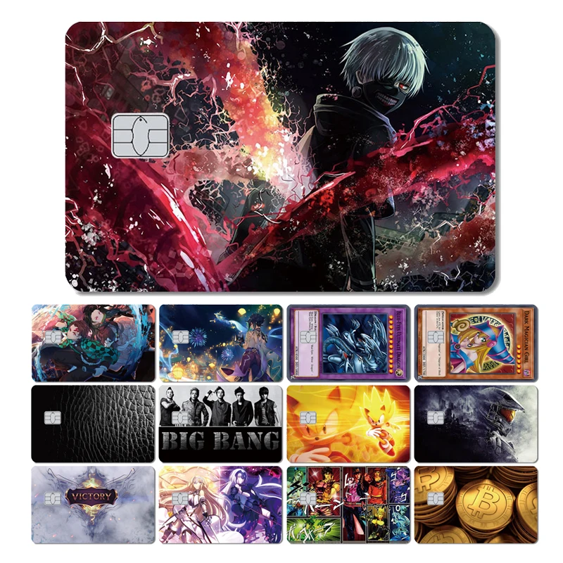 

2023 New Cartoon Anime Dragon Victory Nature Game Small Chip Credit Card Case Cover Film Skin Sticker