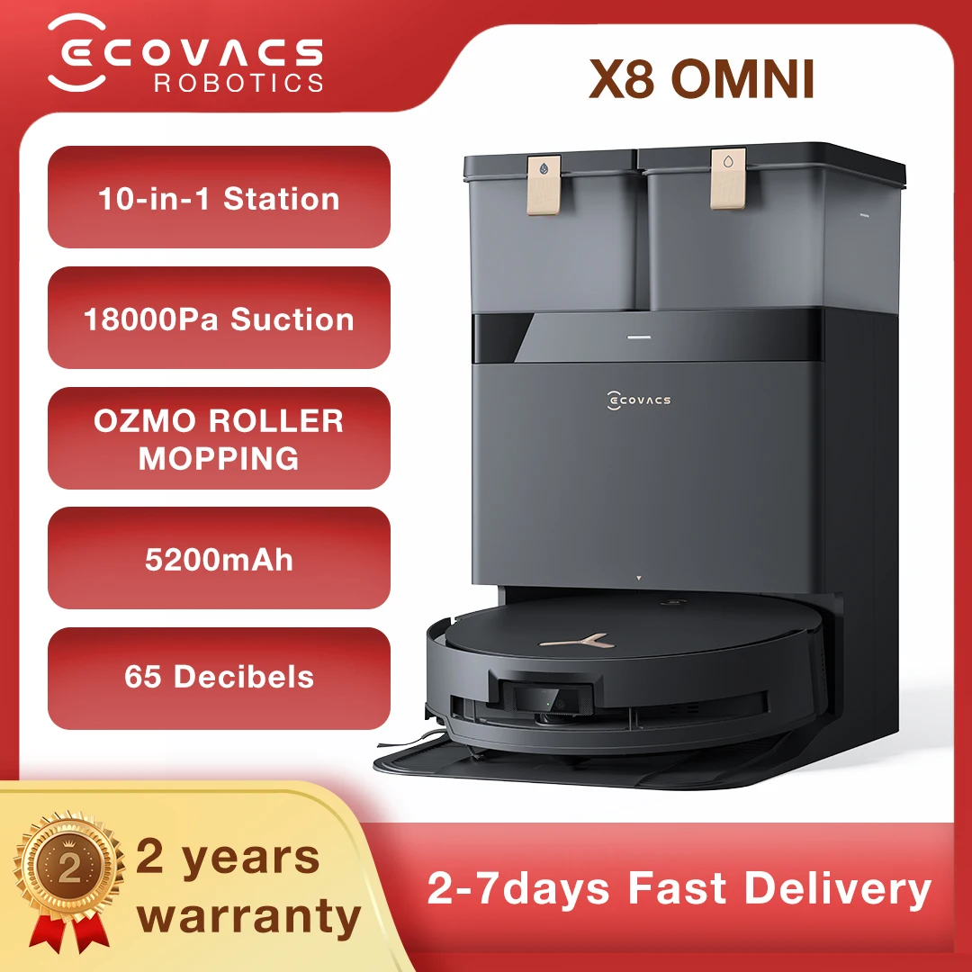 ECOVACS DEEBOT X8 OMNI robot sprzątający z EU za $577.56 / ~2112zł