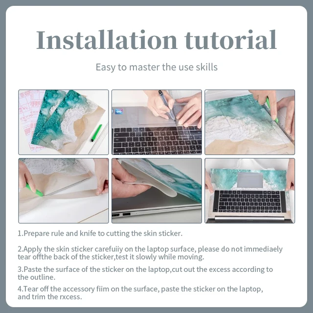 DIY 메이플 리프 노트북 스킨 스티커: 노트북에 세련된 개성을 더하세요