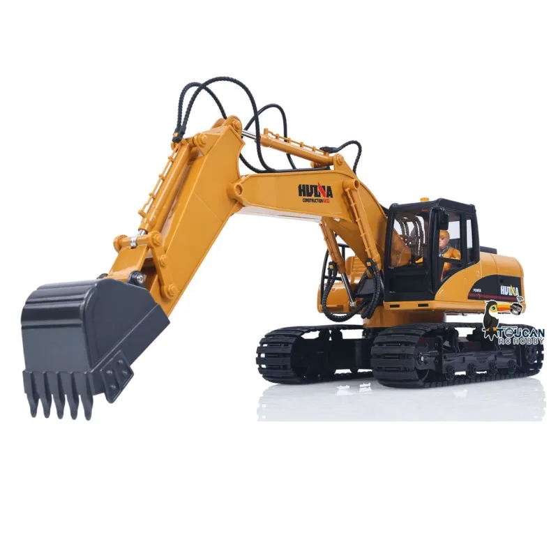 HUINA RTR 1/14 RC 전동 굴삭기 1535 원격 조종 굴착기 15CH 2.4G 무선 완제품 배터리 사운드 조명 효과 모델 장난감