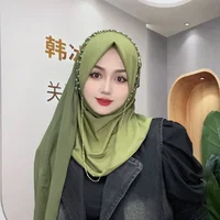 2025 Dubai Fashion School Girls Women Muslem Hijab Long Wraps