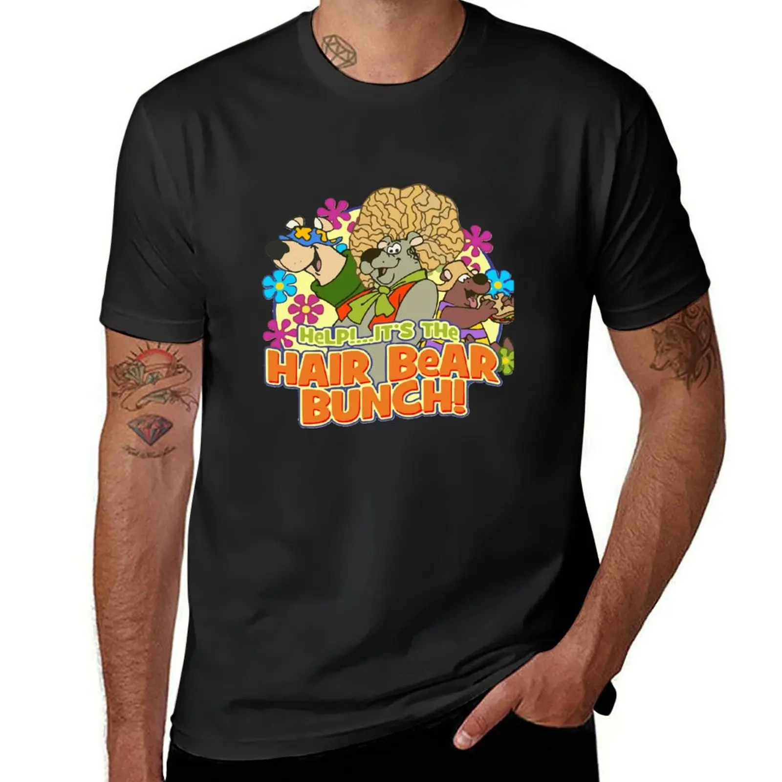 It is the Hair Bear Bunch T-Shirt quick-drying boys animal print Men's t shirts