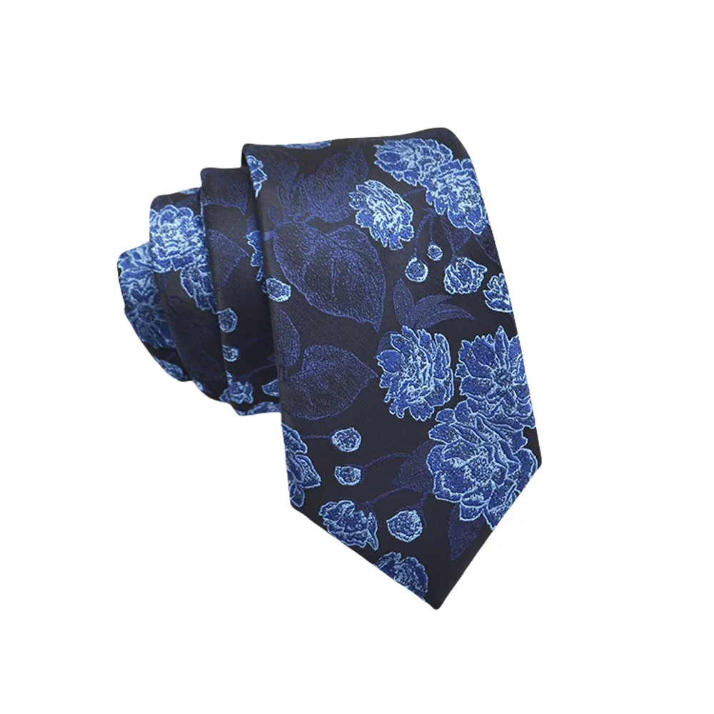 Mens Jacquard Tie - Floral Dot Necktie for Weddings  Daily Wear