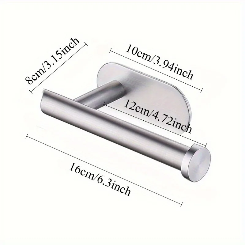 Self Adhesive Toilet Paper Towel Holder Stainless Steel Wall Mount No Punching Tissue Towel Roll Dispenser for Bathroom Kitchen
