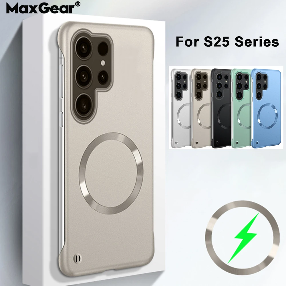 Frameless Ultra Thin Matte Magnetic Case - Protective Hard PC Back Cover