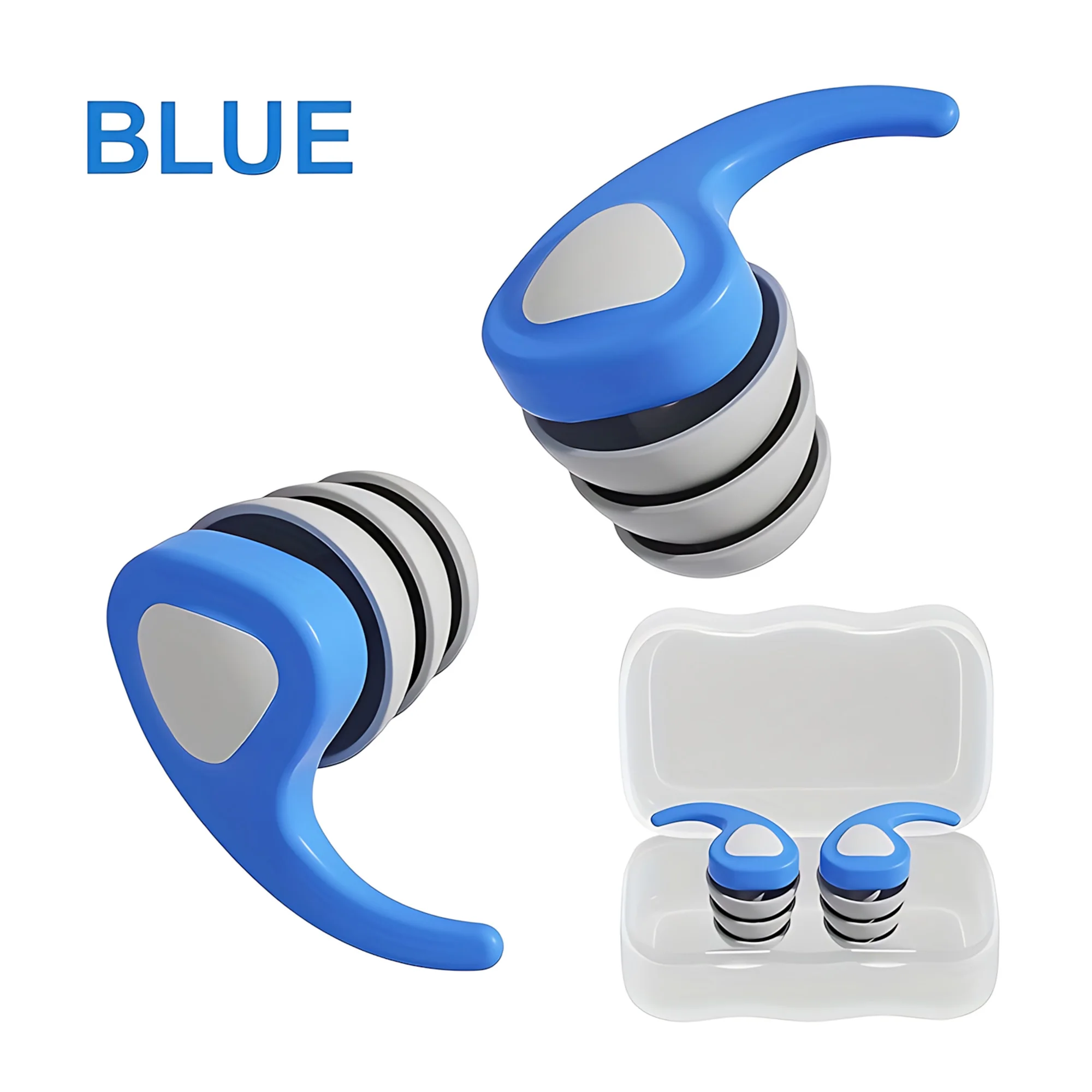 Premium Soft Silicone Noise-Canceling Earplugs - Waterproof & Comfortable for Sleep and Swimming