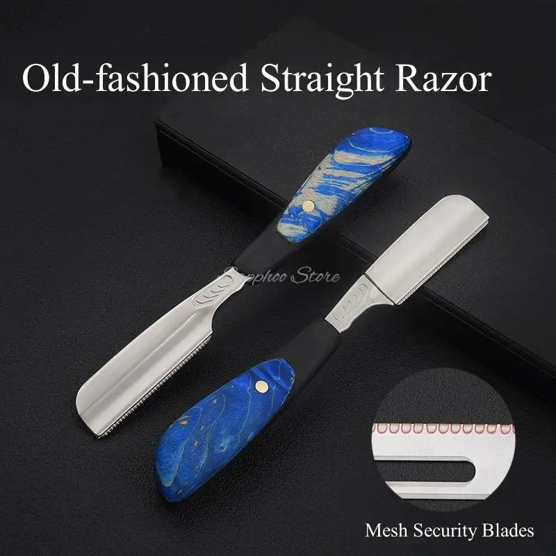 

Barber Straight Edge Razor Stable Wooden Handle Haircut Beard Eyebrow Shaving Tool Manual Retro Shaver Hairdresser Trimming