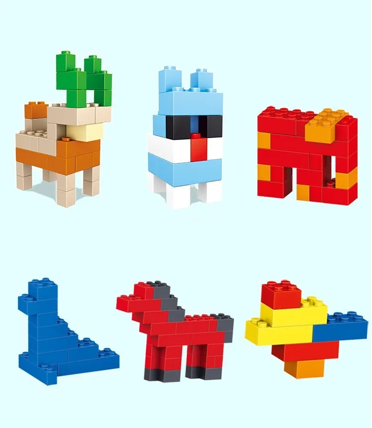 Bausteine in Großpackung 100g 42 Stück 4*2 Noppen 16 Farben Kompatibel mit LEGO Kinderspielzeug DIY Weihnachtsgeschenk Unisex – Detail 8