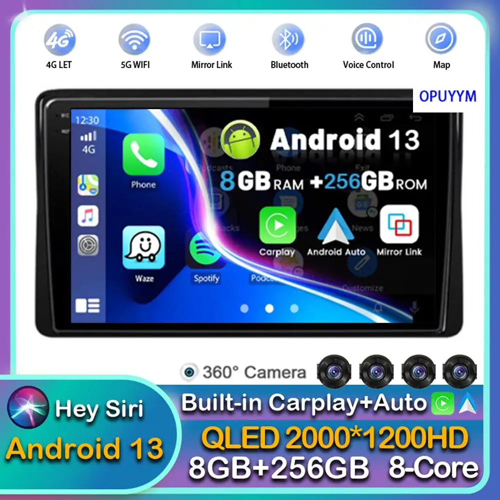 

Автомобильный радиоприемник Android13 Carplay для Renault Duster HM 2 II 2020 2021 Arkana 1 I 2019 - 2021 мультимедийный плеер GPS стерео DSP WIFI + 4G