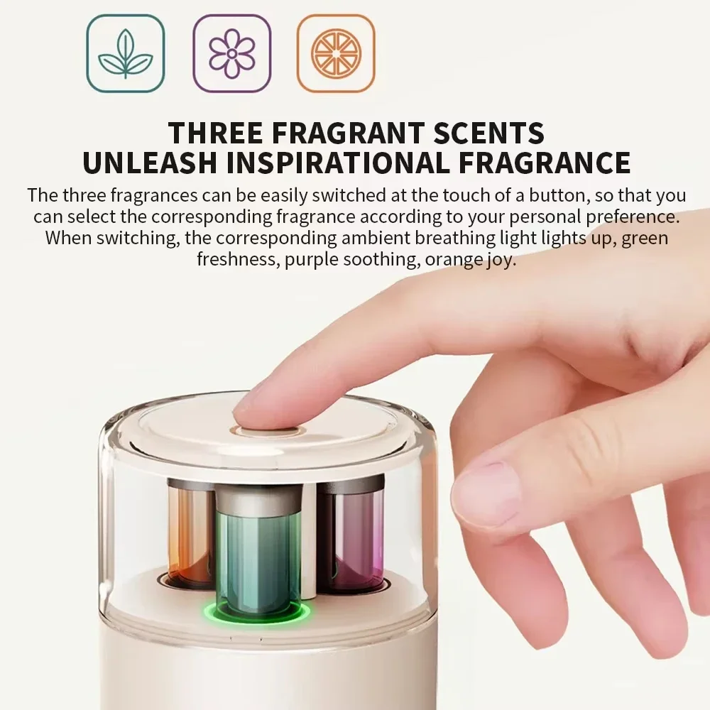 Xiaomi Mijia Automatic Perfume Machine Set Vehicle 5 Gear Air Freshener Spray Bedroom Car Lasting Fragrance Deodorizing Type-C 4