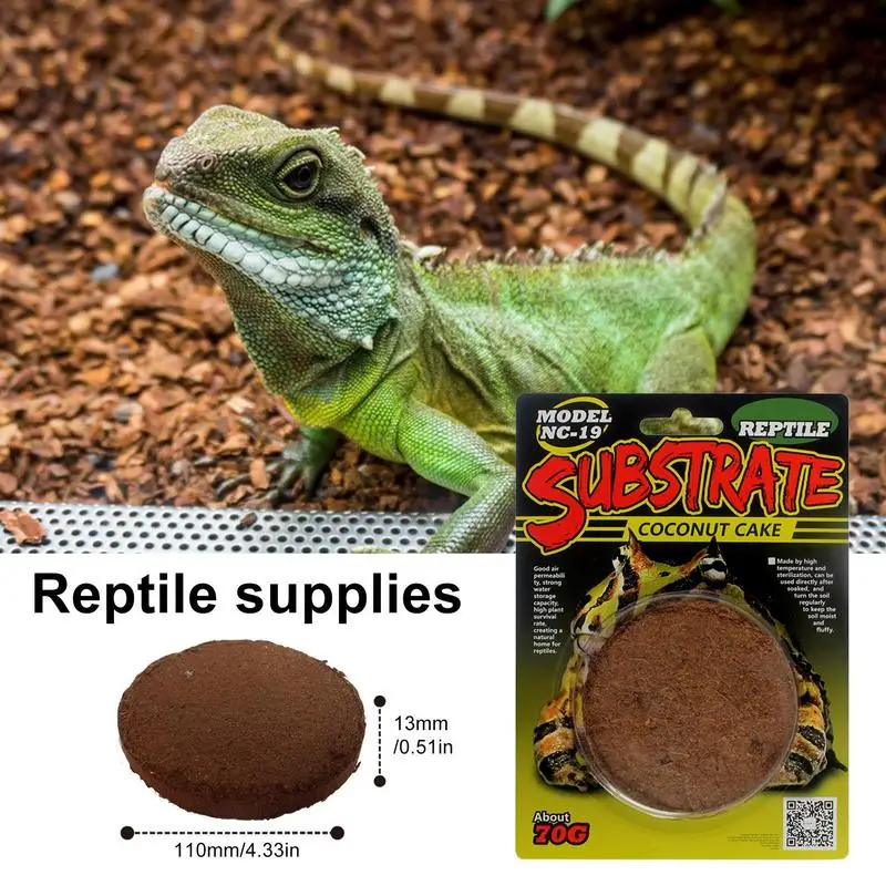 Reptile Coconut Soil Coir Pressed Coconut Fiber Substrate Lizard Tortoise Bedding Soil Mat for Pets