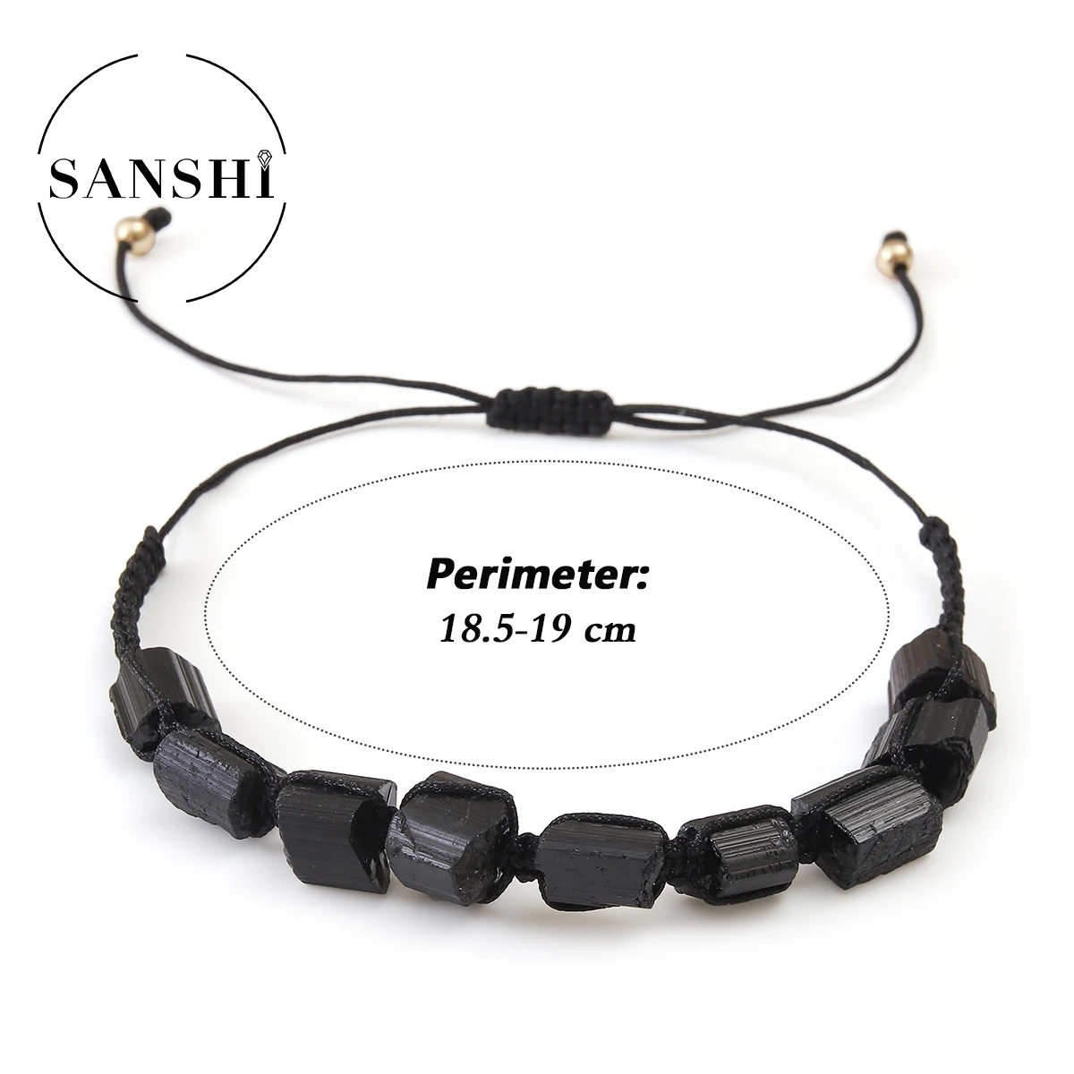 Handmade Black Tourmaline Protection Bracelet - Waterproof Wax Rope Braided Design