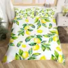 Lemon Duvet Cover Girls Boys Kids Botanical Lemon Pattern Comforter Cover Tropical Fruit Room Decorative Bedding Set with Zipper 1